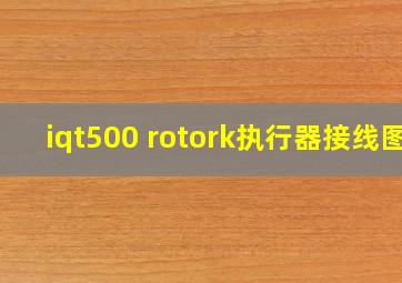 iqt500 rotork执行器接线图